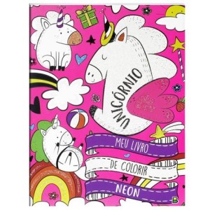 MEU LIVRO DE COLORIR NEON UNICORNIO BRASILEITURA