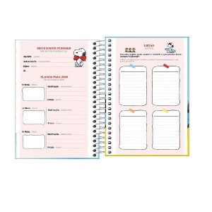 AGENDA ESPIRAL DIÁRIA SNOOPY M5 TILIBRA