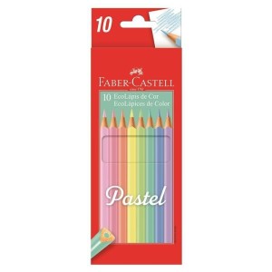 ECOLÁPIS DE COR PASTEL C/ 10 CORES FABER-CASTELL