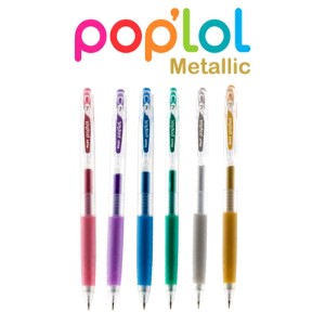 KIT CANETA POPLOL 0.7 METALLIC 6 UNIDS PILOT
