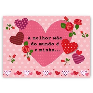 CARTÃO MÃE CORAÇÕES FINA IDEIA