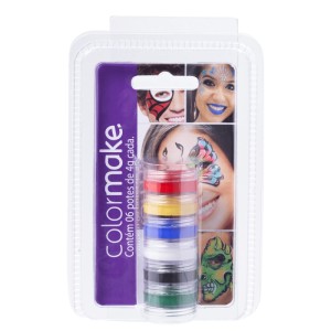 TINTA FACIAL CREMOSA COLORMAKE  6 POTES 4G